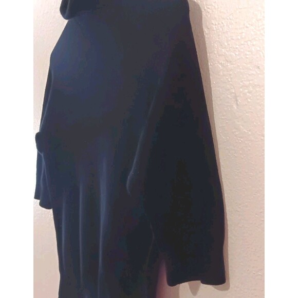 Zara Basic Turtleneck 3/4 Sleeve Sweater Black Size Large Viscose Blend - Picture 4 of 12